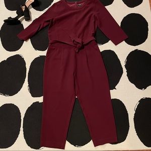 Madewell Sloan cropped jumpsuit EUC size 12